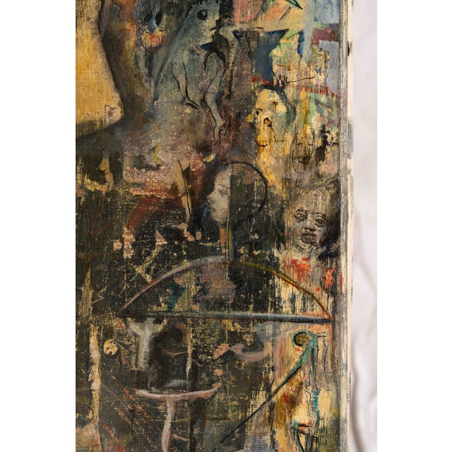 Pierre Henry, Faces, 1970s, Oil on Canvas For Sale - Image 9 of 17