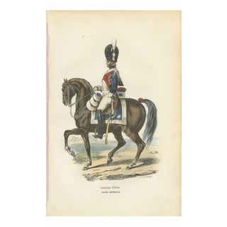 After Horace Vernet, Gendarme d’Élite, 1843, Hand-Coloured Print on Paper For Sale