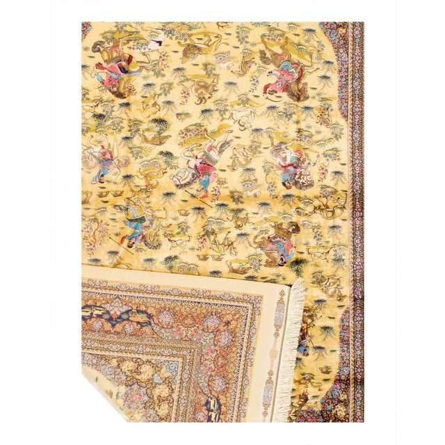 Traditional Pasargad DC Exquisite Design Paris Palace Fine Power Loom v. Silk Rug For Sale - Image 3 of 3