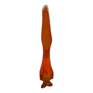 1960s Viking Three Toe Mid-Century Swung Glass Vase For Sale