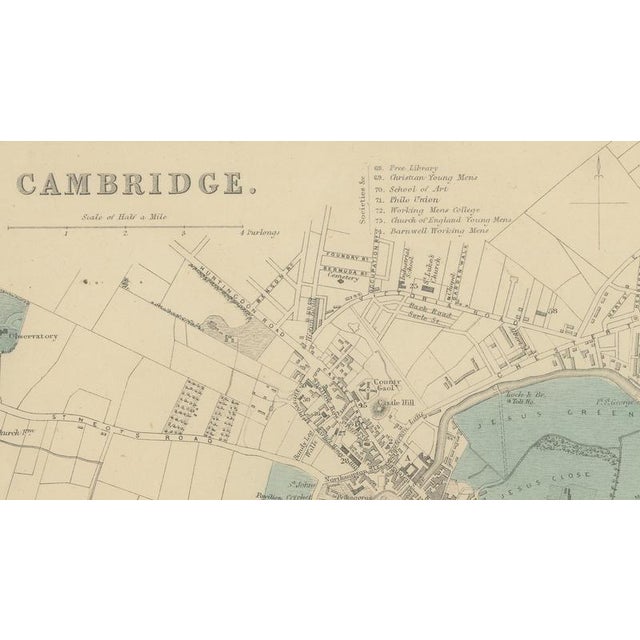 Map of Cambridge and Oxford with Victorian University City Plans, 1885 For Sale - Image 9 of 11