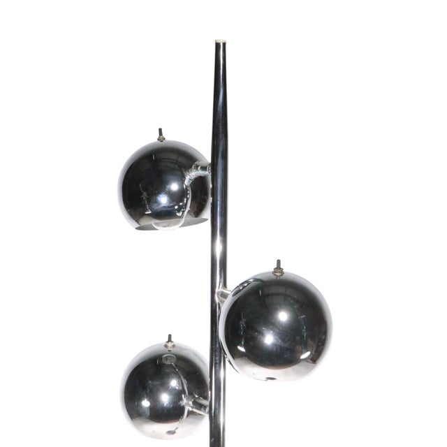 Mid 20th Century Space Age Mid Century Chrome Eyeball Floor Lamp Att. To Sonneman For Sale - Image 9 of 13