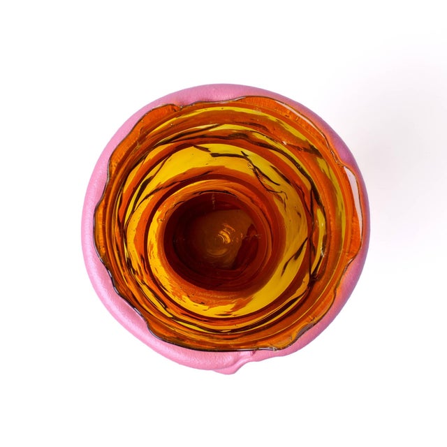 Gaetano Pesce Pompitu I Vase in Amber by Gaetano Pesce for Fish Design For Sale - Image 4 of 9