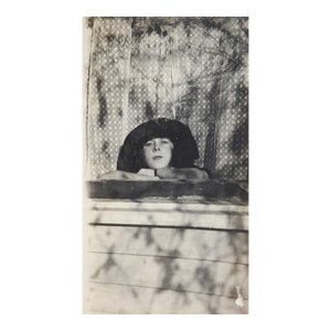 Early 20th Century Snapshot Photograph Moody Portrait Young Woman