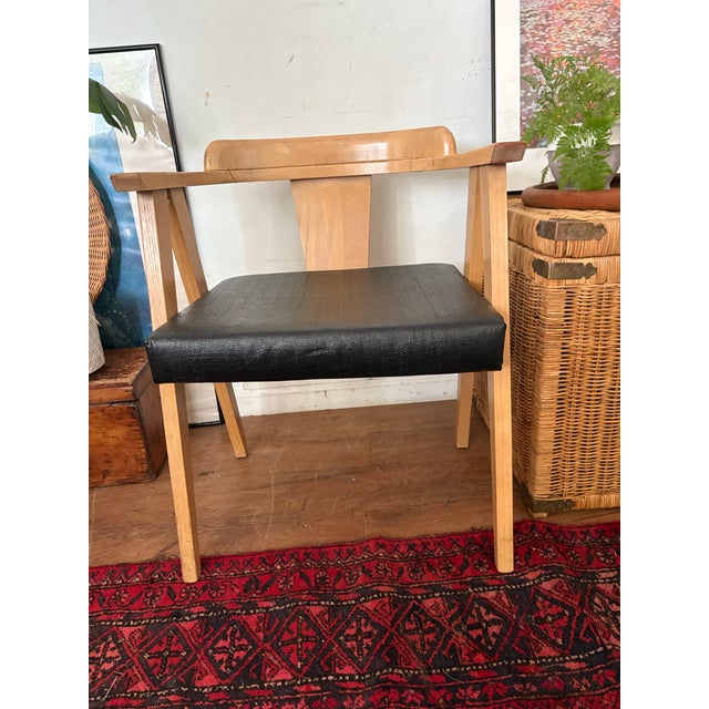 Tan Vintage Limed Oak Compass Chair For Sale - Image 8 of 10
