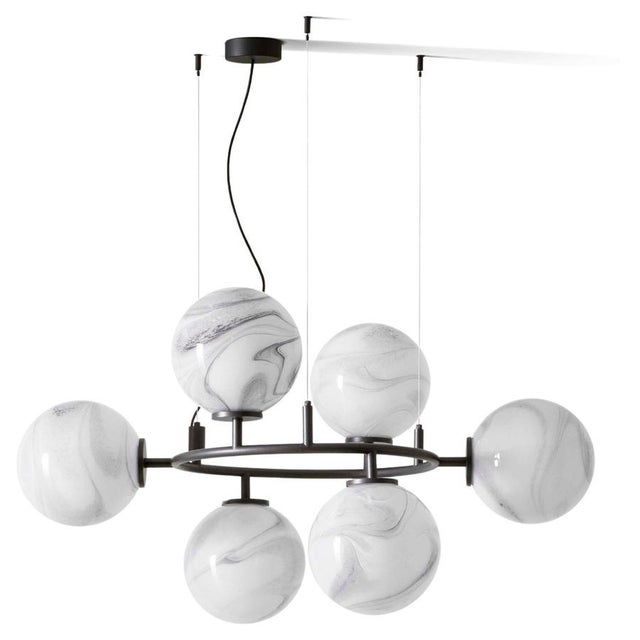 Constellation Chandelier in Black Metal and Glass from Cassina For Sale - Image 10 of 10