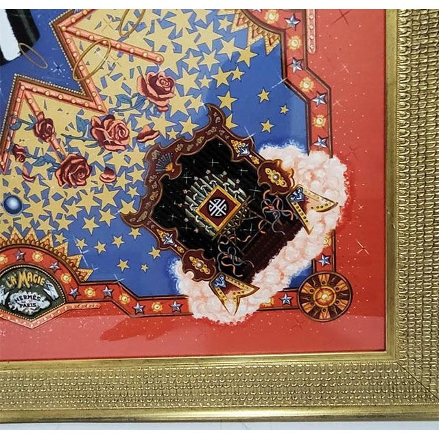 Framed Vintage Hermès "La Magie" Silk Scarf by Claudia Stuhlhofer-Mayr 1999 For Sale - Image 12 of 14