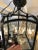 Large Square Bronze & Glass Lantern Pendant Chandelier For Sale - Image 10 of 13