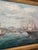 Coastal Framed Coastal Harbor Oil Painting For Sale - Image 3 of 6