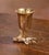 Add rustic elegance to your barware collection with this charming set of three vintage silverplated brass goblets, each...