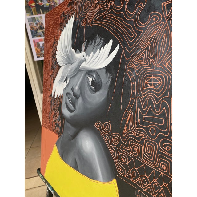Contemporary "Where Freedom Lands", Acrylic on Canvas Painting by Patrick Gusenga, 2026 For Sale - Image 3 of 4