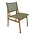 Contemporary Outdoor Green Woven Teak Dining Chair For Sale - Image 3 of 8