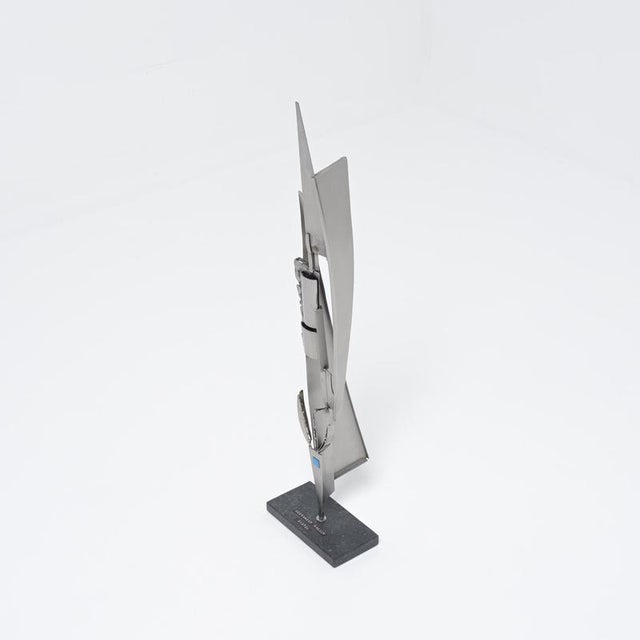 Silver Metal Sculpture by Freddy Beernaert For Sale - Image 8 of 18