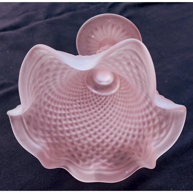 Antique Vase in Glass Compote with Diamond Point from Ivima, 1970 For Sale - Image 16 of 17