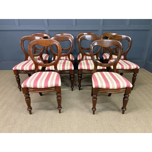 Wood Victorian Mahogany Dining Chairs, 1880, Set of 10 For Sale - Image 7 of 12