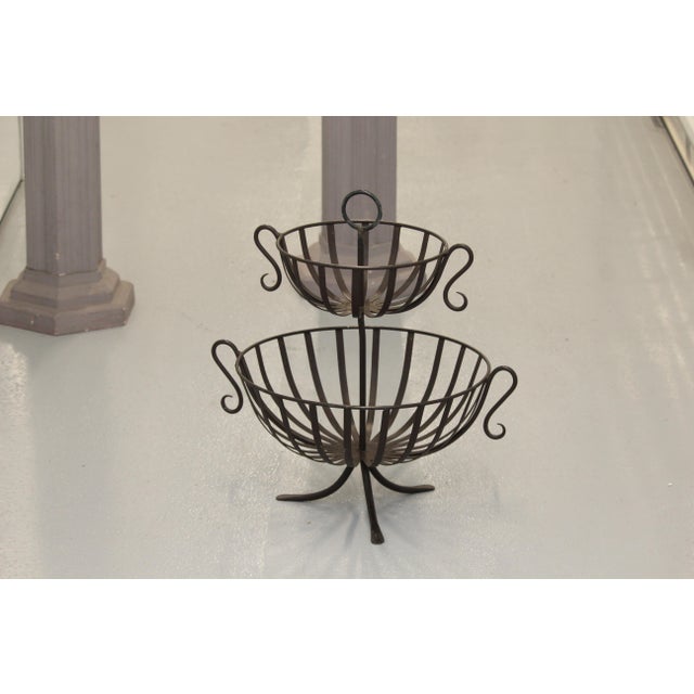 Metal Fruit Basket Vase, 1990s For Sale - Image 4 of 13