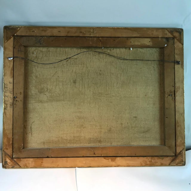 1920s Vintage Framed Adolf Shulz Autumn Fog Oil Painting For Sale - Image 10 of 12