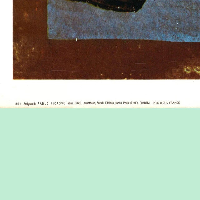 Contemporary 1991 Piano by Pablo Picasso Vintage Art Offset Lithography Print Hazan Spadem 1990s For Sale - Image 3 of 3
