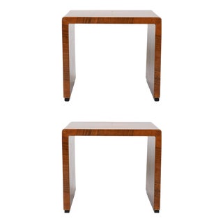 Vintage Nightstands in Walnut Burl by Gio Ponti, Italy, 1930s, Set of 2 For Sale