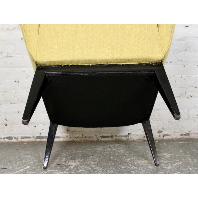 Wood Pair of Mid-Century Yellow Armchairs For Sale - Image 7 of 9