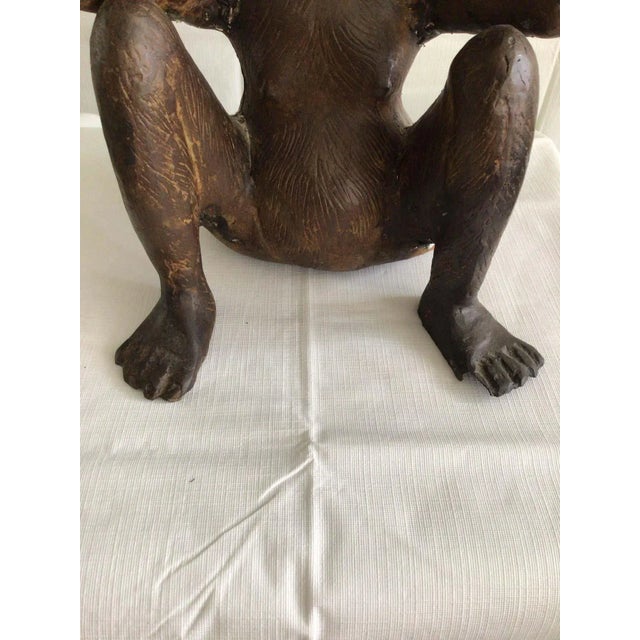 1950s bronze monkey bowl.