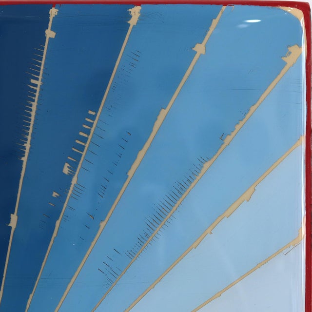 Wood Wiggle Room 38 - Original Mid-Century Modern Color Field Resin Mixed Media Wall Art For Sale - Image 7 of 9