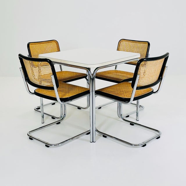 Mid-Century Bauhahus Square White ´Dining Table from Thonet, Germany, 1980s For Sale - Image 10 of 15