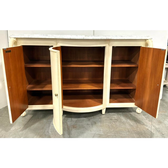 Wood Maitland-Smith Traditional Cream Swan Katherine Credenza For Sale - Image 7 of 10