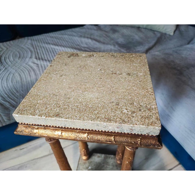 Art Nouveau Wooden Flower Stand with Marble Top, 1890s For Sale - Image 4 of 7