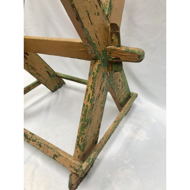 Early 20th Century Antique French Hand Crafted Trestle Table For Sale - Image 5 of 13