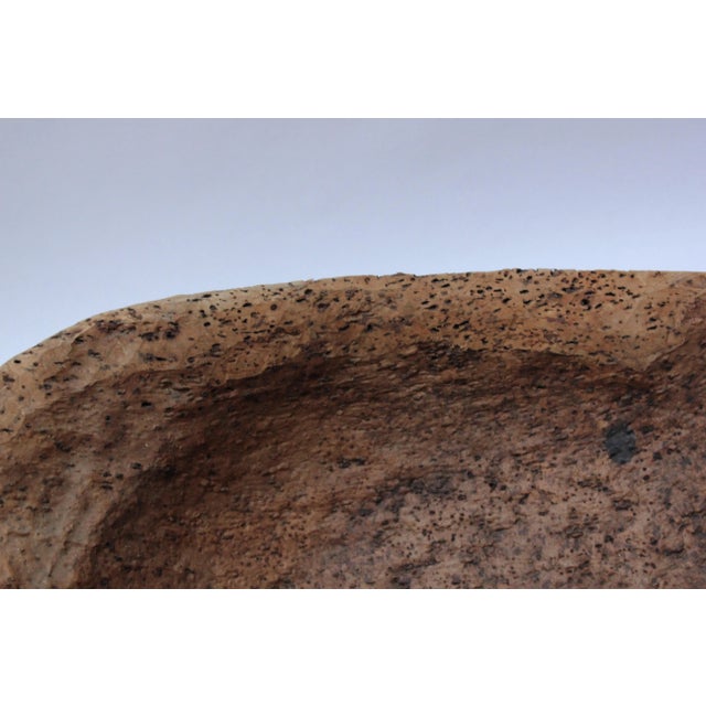 Brown Large Cork Bark Decorative Bowl For Sale - Image 8 of 13