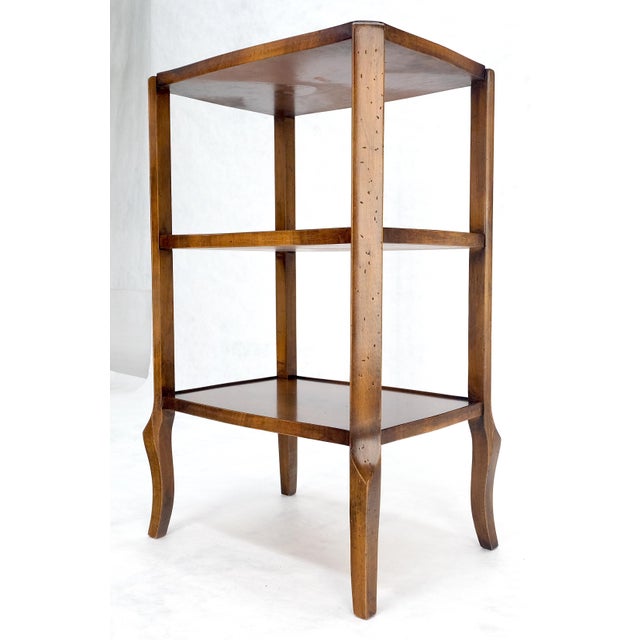 Bloomingdale's Fine Italian Inlaid 3 tier Stand Side End Table Mini Etagere Stunning MINT For Sale - Image 4 of 16