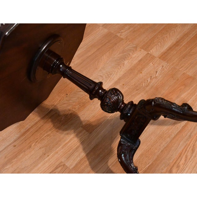 1930s English Chippendale Mahogany Side Accent Table / End Table For Sale - Image 12 of 12