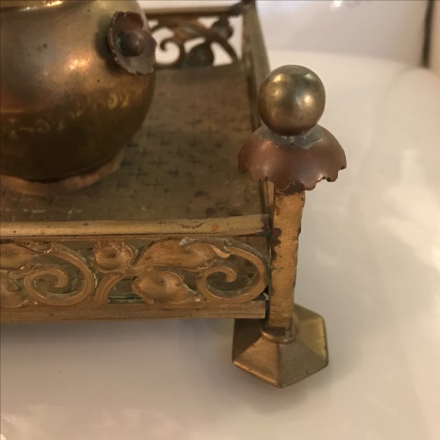 Metal Bronze French Inkwell For Sale - Image 7 of 8