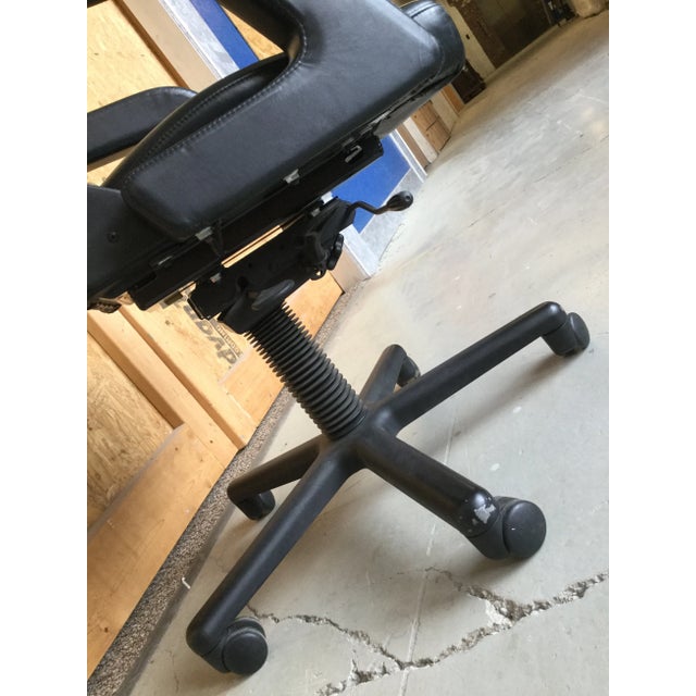 1990s 1990 Black Leather Recaro Vintage Executive Chair For Sale - Image 5 of 12