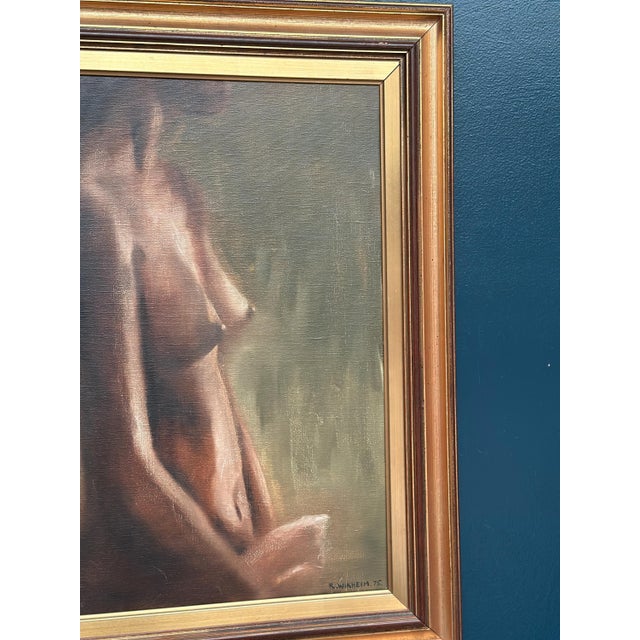 R. Wikheim, Nude Study, 1975, Oil Painting on Canvas, Framed For Sale - Image 15 of 18