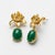 Not Yet Made - Made To Order Lotus Green Onyx Drop Earrings For Sale - Image 5 of 8