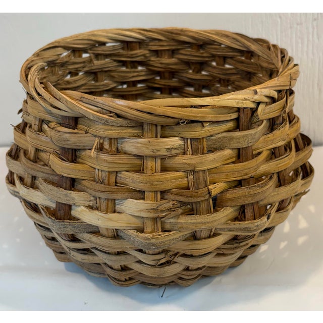 Vintage Wicker Planter Basket For Sale - Image 9 of 9