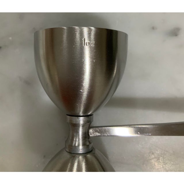 Mid 20th Century Vintage Barware - MCM 5-Pc Silver Stainless Steel Bamboo Bar Tool Set by Goodwood in Original Box - Palm Beach Regency - British Colonial For Sale - Image 5 of 9