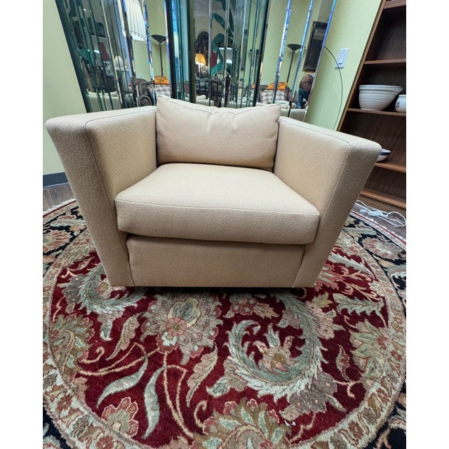 Vintage Charles Pfister for Knoll Lounge Chair in Knoll Camel Wool, 1970s For Sale - Image 10 of 11