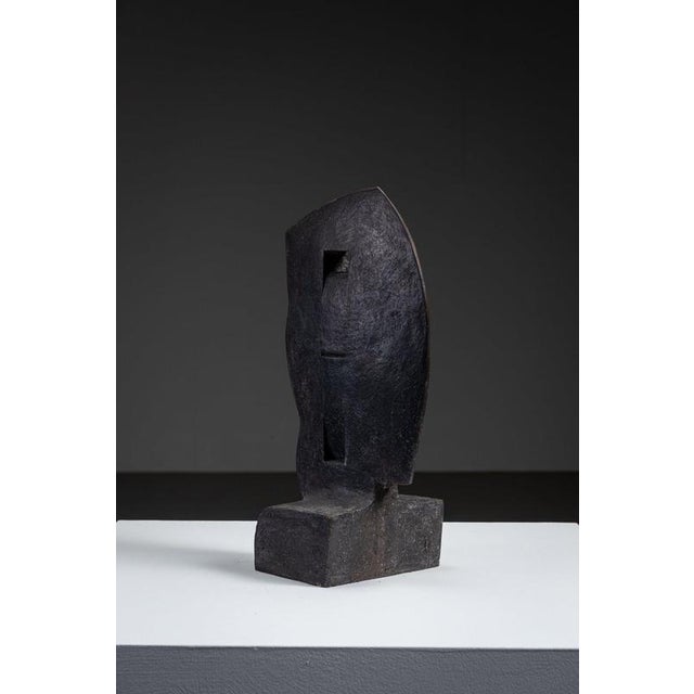 Brown Abstract Sculpture by Cor Dam, 1970s For Sale - Image 8 of 13