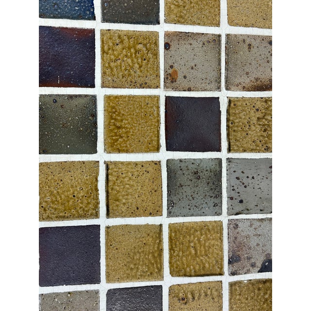 Wood Coffee Table in Elm and Stoneware from Maison Regain, 1970s For Sale - Image 7 of 10