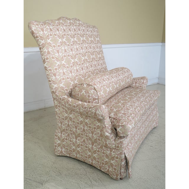 Custom Upholstered High Back Clean Loveseat Chairish