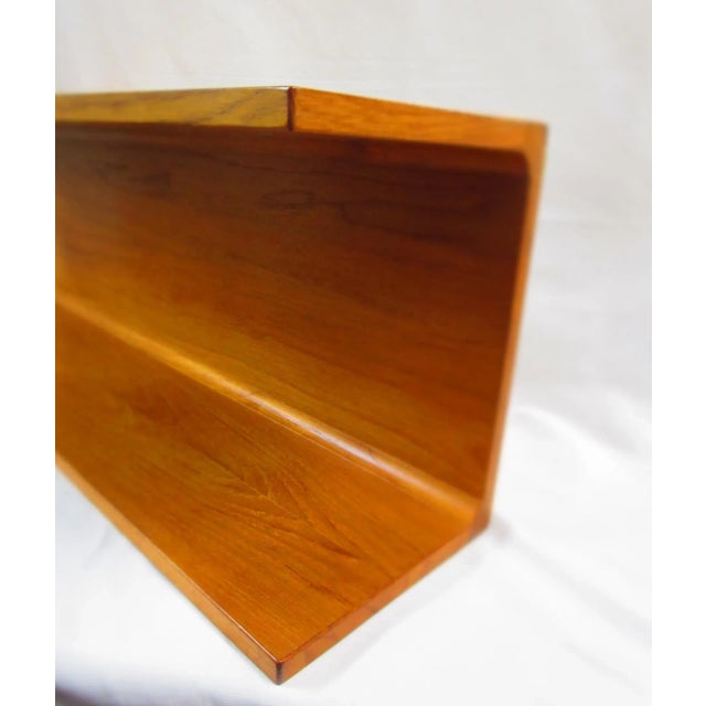 Mid Century Danish Modern Pedersen & Hansen Teakwood Floating Wall Shelf For Sale - Image 11 of 15