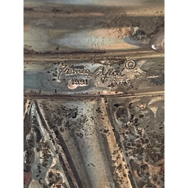 Mid 20th Century Franco Lapini Signed Silver Plated Wine Cooler/Ice Bucket For Sale - Image 11 of 11