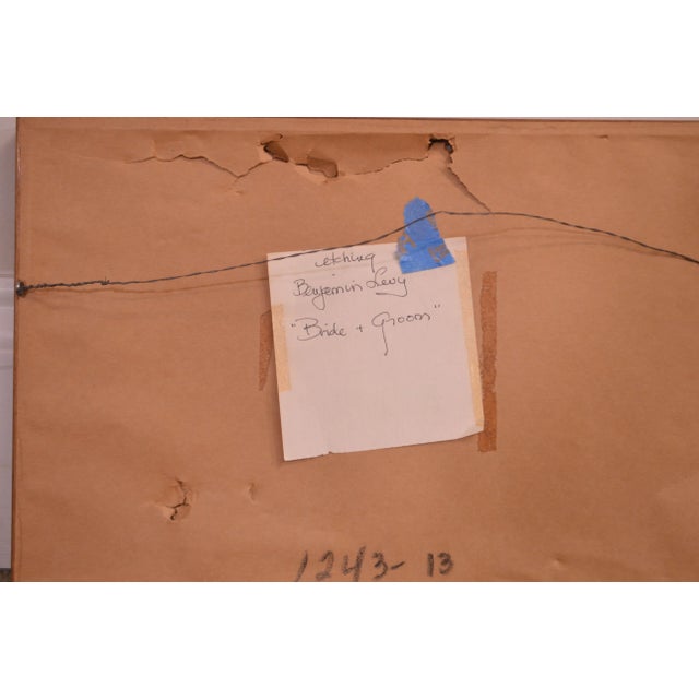 Benjamin Levy Mid Century Modern Framed Etching "Bride & Groom" For Sale - Image 11 of 13