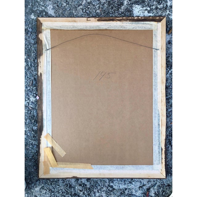 Baby Blue George Woods Landscape Lithograph- Framed For Sale - Image 8 of 8