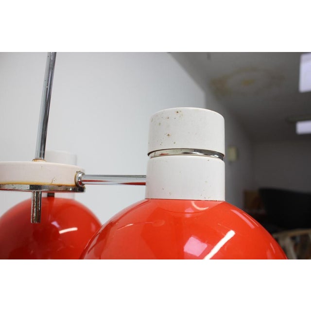 Red Space Age Chandelier by Napako, 1970s For Sale - Image 8 of 16
