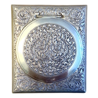 Pocket Powder Compact in Sterling Silver, 1890s For Sale