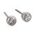 Contemporary Vintage Diamond Platinum Bezel Stud Earrings, A Pair For Sale - Image 3 of 5